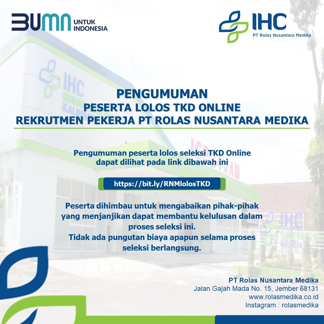 You are currently viewing Peserta Lolos Tes Kompetensi Dasar Online Rekrutmen Pekerja PT Rolas Nusantara Medika