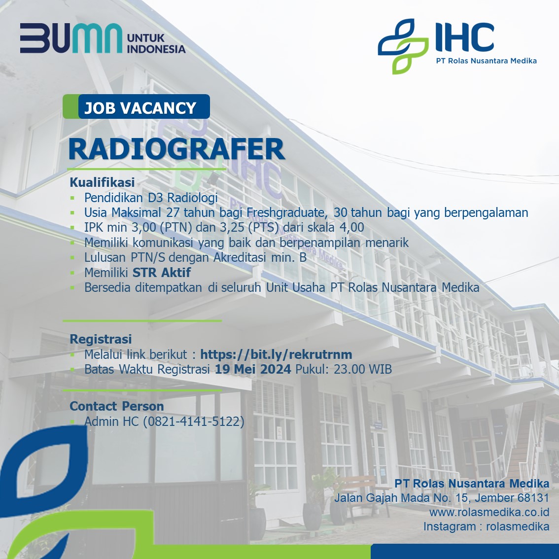 You are currently viewing Lowongan Kerja Radiografer